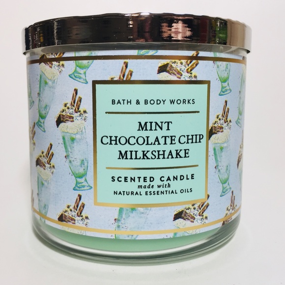 MINT CHOCOLATE CHIP MILKSHAKE 3 Wick Candle - Picture 1 of 3